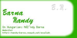 barna mandy business card